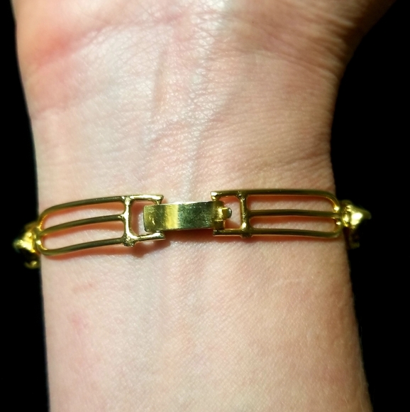 Genuine Smokey Quartz and Gold Plate Bracelet - Picture 6 of 8